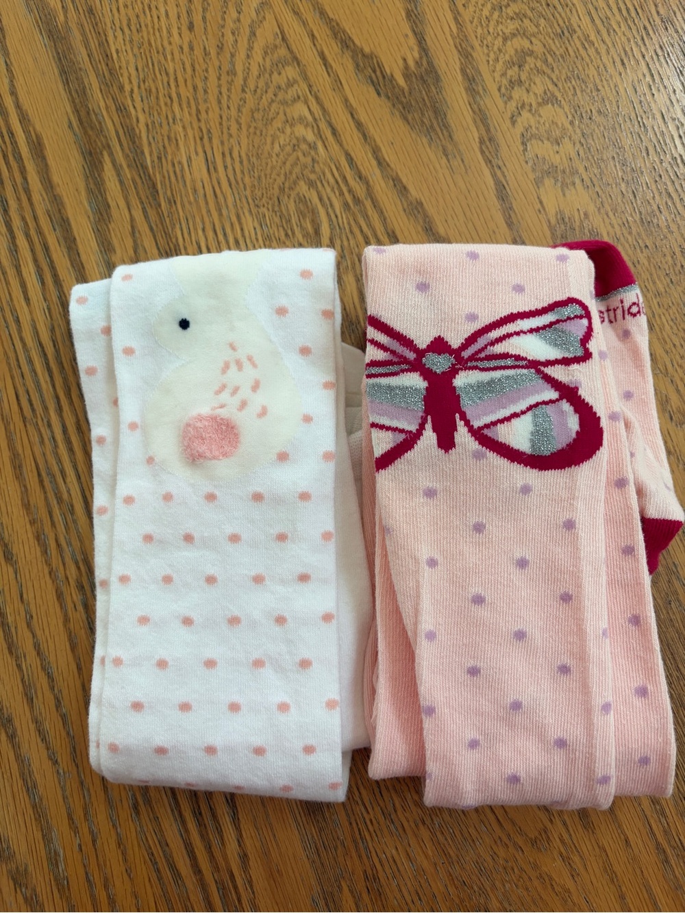 Girls fun tights butterfly bunny carrot 7 - 8 - 9 - 10